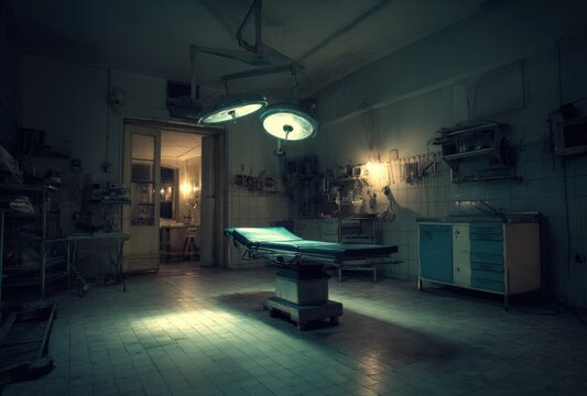 Abandoned Operating Room Dark and Eerie Medical Interior