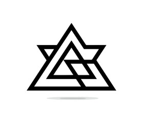 Fototapeta premium Geometric abstract triangle graphic design