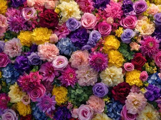 Colorful floral wall decor