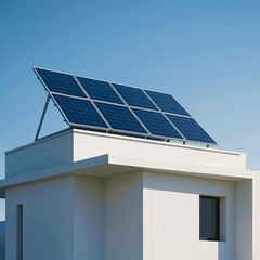 Fototapeta premium Sustainable Architecture with Solar Technology 