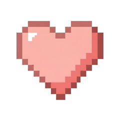 Obraz premium Pixel Heart Illustration for Valentines Day, Retro Digital Art Design.