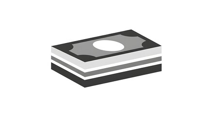 Stacked Money Representing Financial Stability.