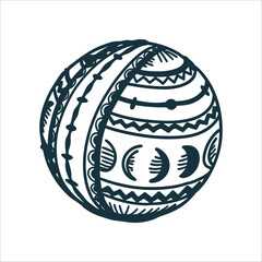 Hand-Drawn Possum Skin Ball Illustration Wulijini Possum skin ball