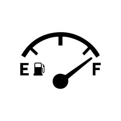 car fuel Gauge Icon. Gasoline Indicator icon.