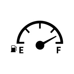 car fuel Gauge Icon. Gasoline Indicator icon.