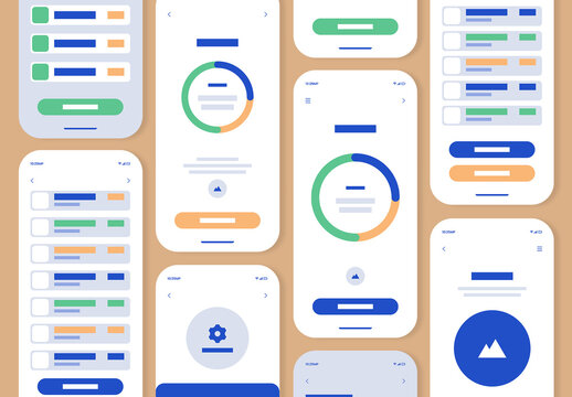Clean Mobile App UI Template with Minimalist Interface Design