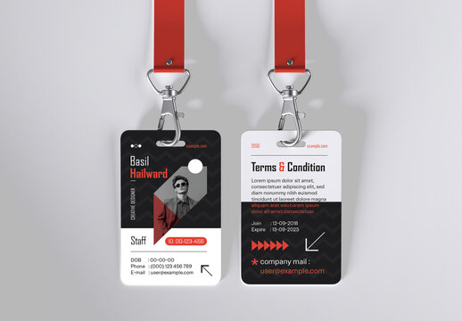 Employee Identity Card ID Badge Design Template