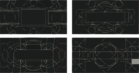 Elegant art deco frames for invitations and branding offer a sophisticated vintage vibe