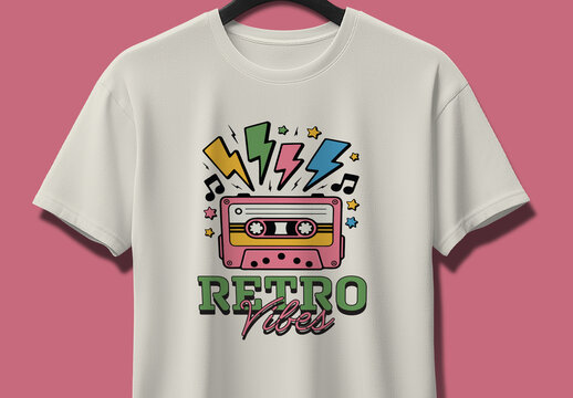 Retro Music Cassette Tshirt Design Template