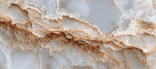 Abstract marble texture with white and beige veining