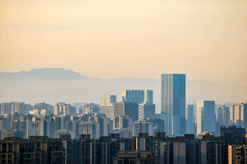 Fototapeta premium skyline at sunset