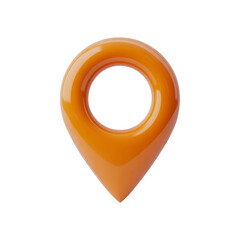 3D orange map pointer. Orange 3D Map Markers location Pins