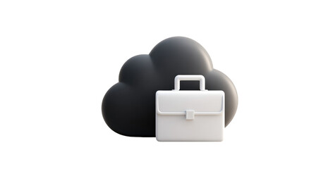 3D cloud icon with briefcase (1)