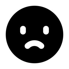 Fototapeta premium sad smile solid icon