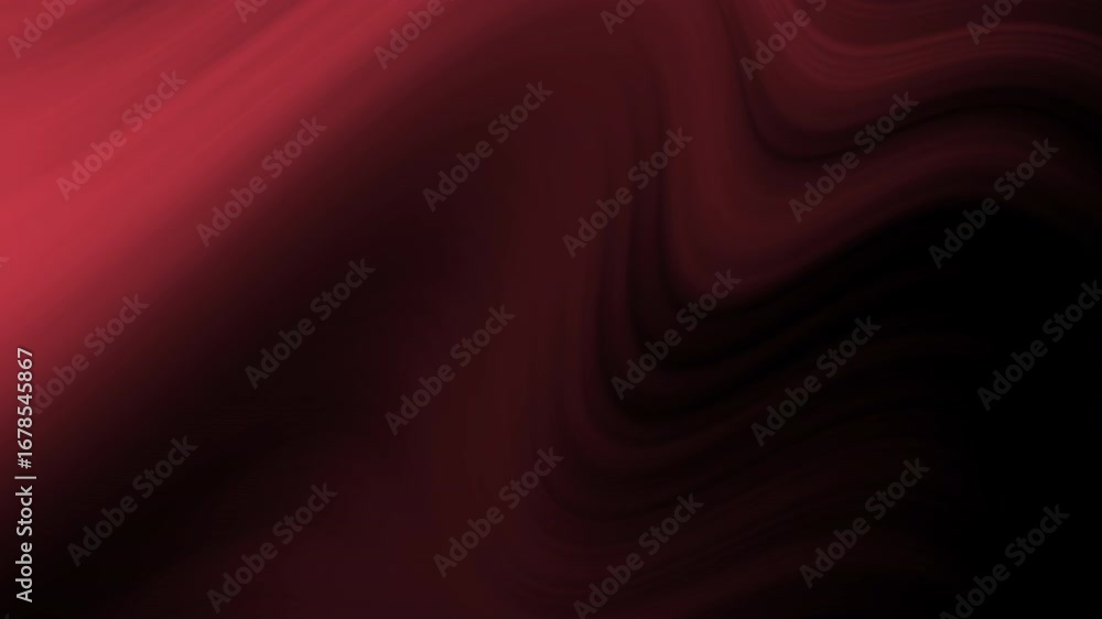 Poster abstract animated background with smooth flowing red and black gradient waves creating a soft, elega
