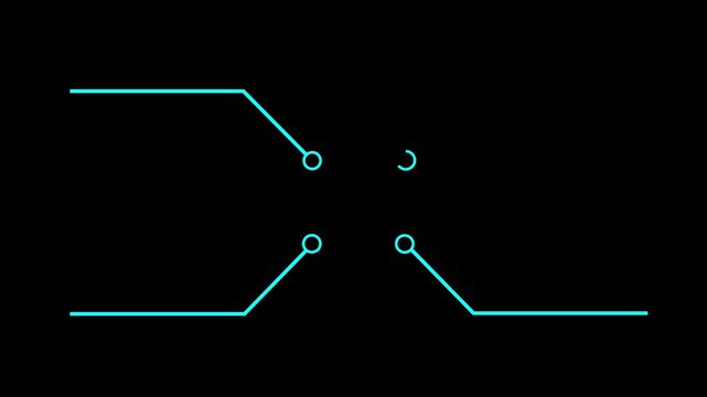 Network Connection, Hub, Social Network Isolated Flat Line Icon. molecule icon. compound of molecular structures PNG Alpha. Glowing Data Cables Transferring Information