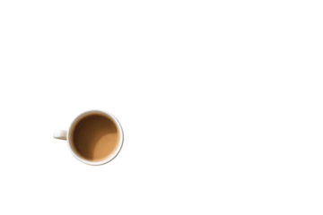 Overhead view of a coffee cup
