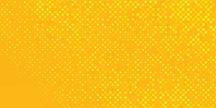 Dots halftone yellow color pattern gradient grunge texture background. Dots pop art comics sport style  modern pattern. Rough