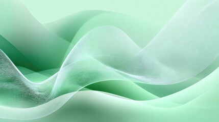 Obraz premium Abstract flowing mint green fabric