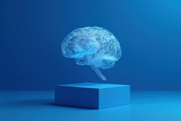 Abstract representation of a brain,  3D rendered