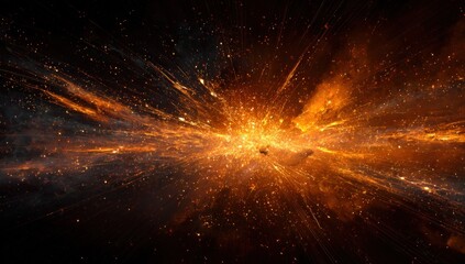 Cosmic explosion in deep space (2)