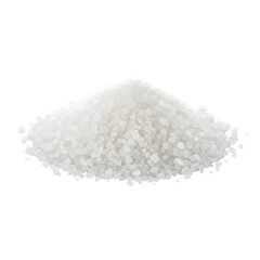 Epsom salt isolated on a white background, placed in an aesthetic bowl, PNG format.