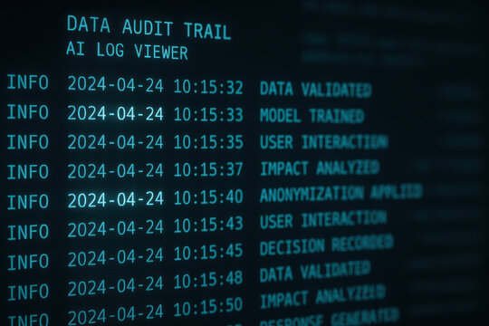 AI log viewer for data audit trail with impact analysis and user interaction for social benefit and positive impact in technology - Powered by Adobe