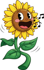 A Cheerful, Singing Sunflower