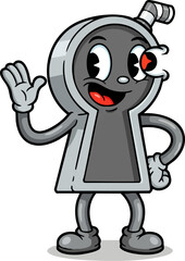 a Curious Keyhole with a Peeking Eye