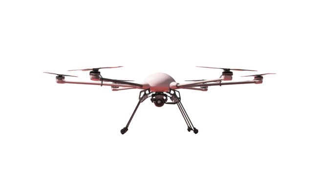 Drone, front view, 3D model