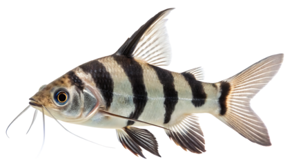  pictus cat fish  on isolated transparent background
