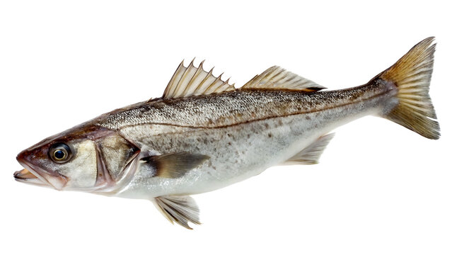pollock fish fish on isolated transparent background