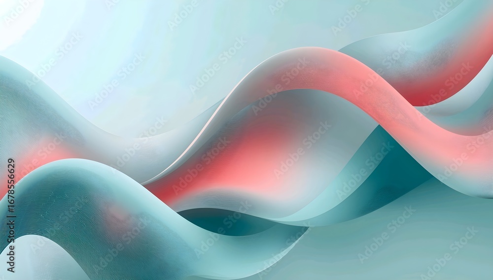 Poster abstract background with colorful fluid curves and light wave patterns