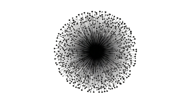 Abstract circular pattern of tiny shapes