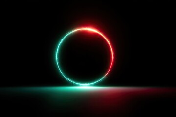 Obraz premium Neon circle, vibrant colors (1)