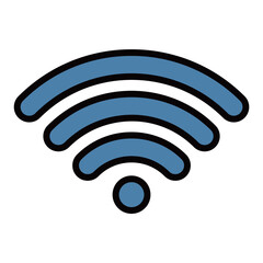 シンプルなWi-Fiのイラスト