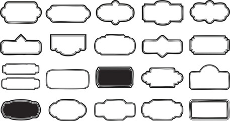 Obraz premium Vintage frame collection for creative projects and designs, great for signage and labels