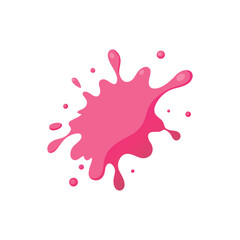 abstract pink blue green paint splash