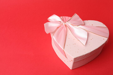 gift boxes on a red background
