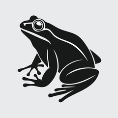 Frog vector icon artwork featuring clear and bold outlines.