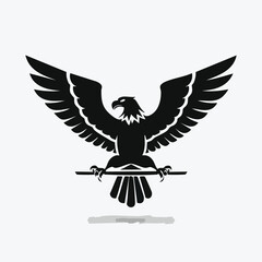 Obraz premium Eagle vector icon artwork featuring clear and bold outlines.