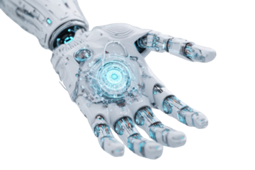 Close-up of a robotic hand