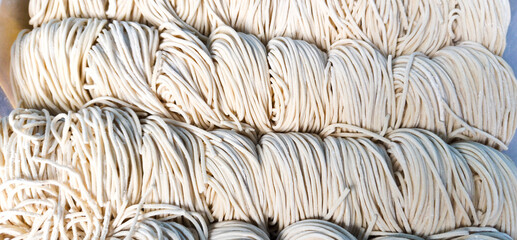 Fototapeta premium close up of a pile of steel pipes