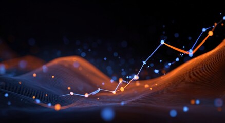 Abstract data visualization graphic