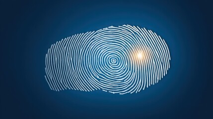 Close-up of a fingerprint representing biometric identification and security in modern technological applications