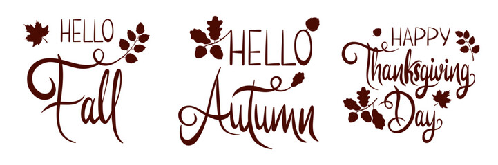 A set of hand lettering 