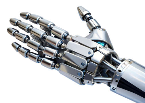 cyborg robotic hand png image on transparent background