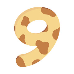  Animal Print Numbers 9 Stock Illustrations