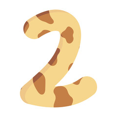  Animal Print Numbers 2 Stock Illustrations