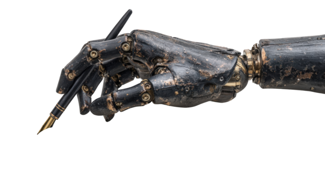 Mechanical hand holding pen